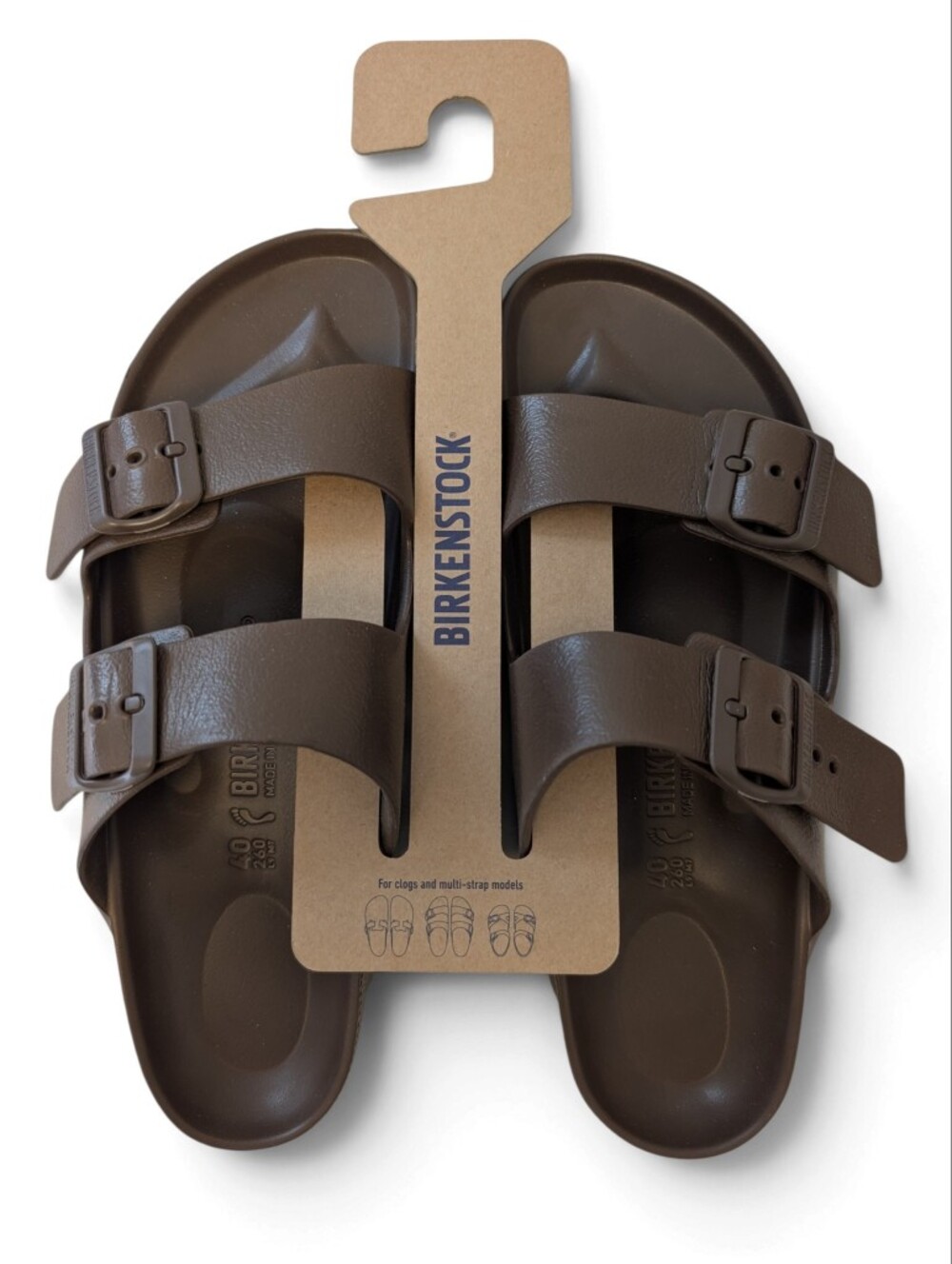 BIRKENSTOCK Arizona Essentials Eva Sandals Roast Brown 40 9 9.5 New